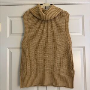 Zara Tan Long Sleeveless Sweater